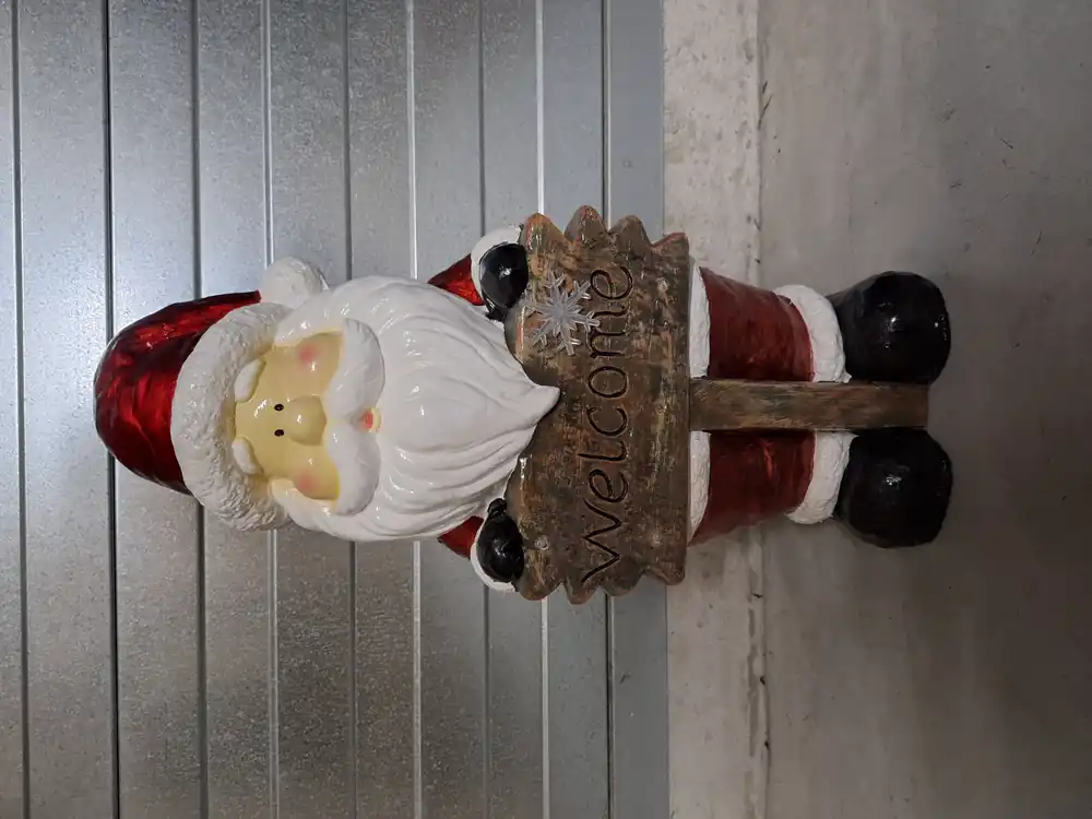 Rechtstreeks uit de fabriek | Kerstman Welcome bordje met lichtjes