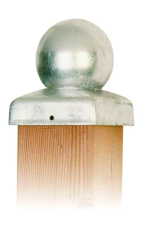 Paalornament paakap vuurverzinkt bol voor tuinpaal 121x121mm - Fabrieksprijs
