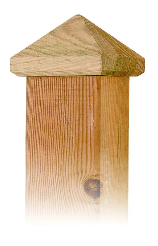 Slechts tijdelijk - Paalornament paalkap voor tuinpaal hout 80mm