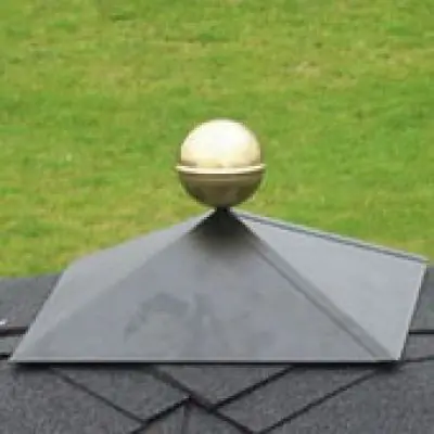 Nieuw binnen - Tuinhuiskap incl. messing bol voor tuinhuisje vierkant