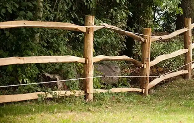 Post & Rail hekwerk 290cm klassiek kastanjehout - Koopje