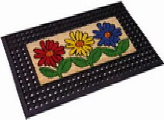 Deurmat Bloem rubber 40x60cm - Topprijs