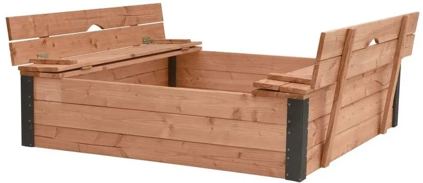Veilig winkelen - Zandbak hout Douglas 120x120cm