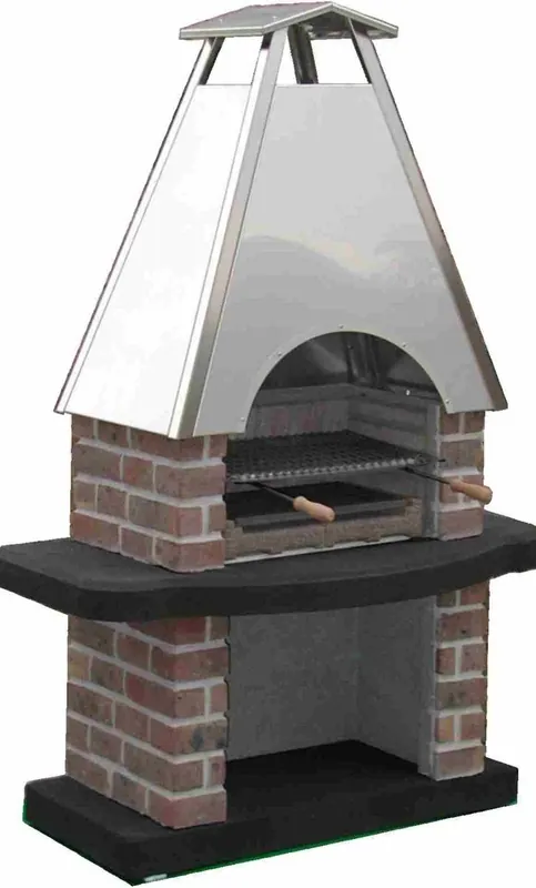 Verlaagde prijs | Barbecue beton houtskool bbq RVS Reina (185x120x65cm/400kg)
