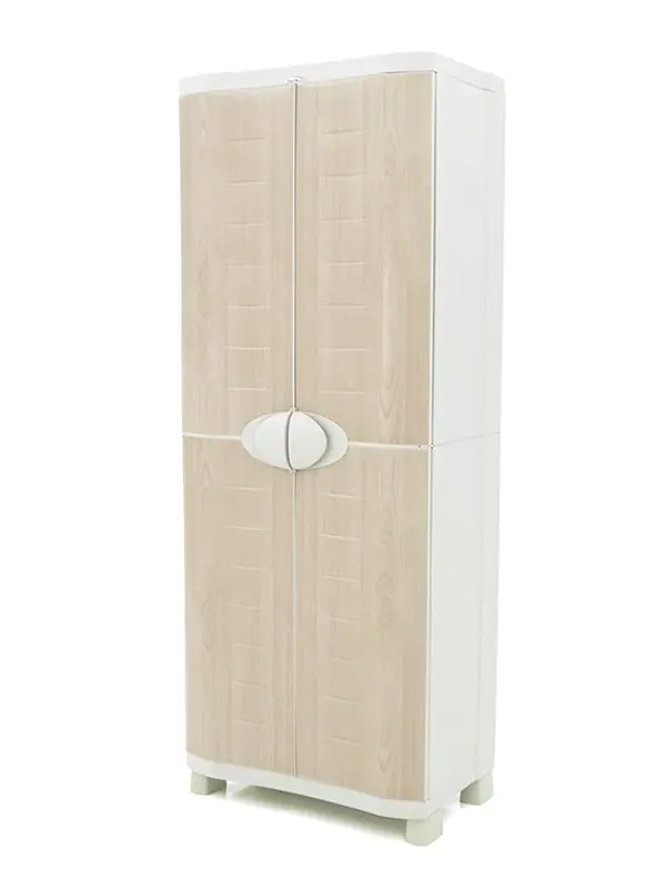 Kunststof opbergkast beuken 70x184cm met 4 inlegplanken | Deal