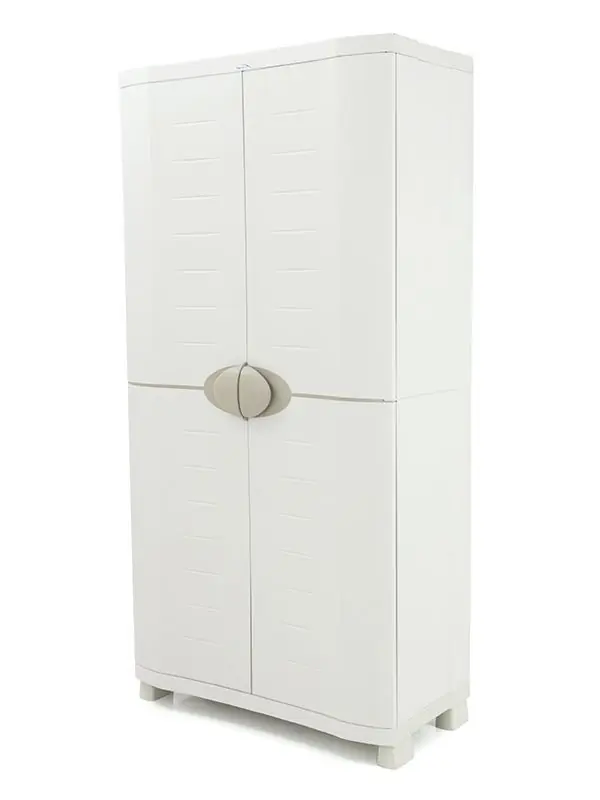 Kunststof opbergkast grijs 90x184cm met 4 inlegplanken | Net gelanceerd