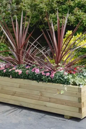 Aanbieding loopt bijna af - Houten bloembakken plantenbakken rechthoek 80x40x35cm