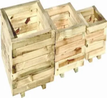 Favoriet van klanten - Bloembak plantenbak hout vierkant set