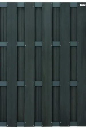 Zwarte schutting composiet antraciet 180x180cm - Rechtstreeks uit de fabriek