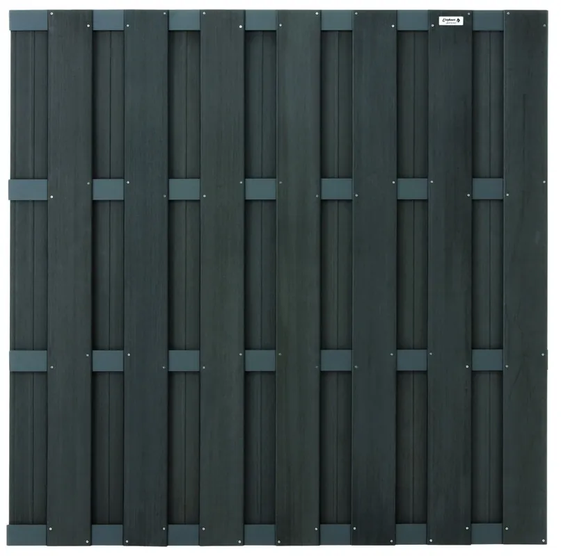 Zwarte schutting composiet antraciet 180x180cm - Rechtstreeks uit de fabriek