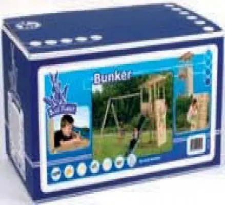 Korting - Houten speeltoestellen houten schommel speeltoren bouwdoos Bunker