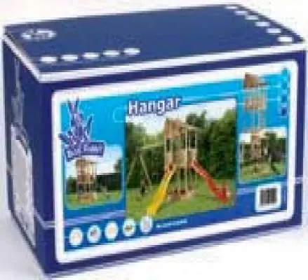 Houten speeltoestellen houten schommel speeltoren bouwdoos Hangar | Bestel vandaag
