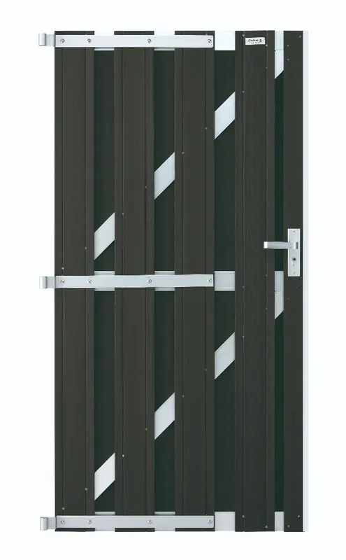 Tuinpoort antraciet schutting WPC 90x180cm | Bestseller
