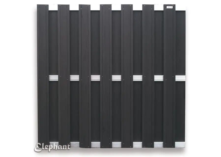 Extra korting | Tuinscherm schutting composiet antraciet alu 180x180cm