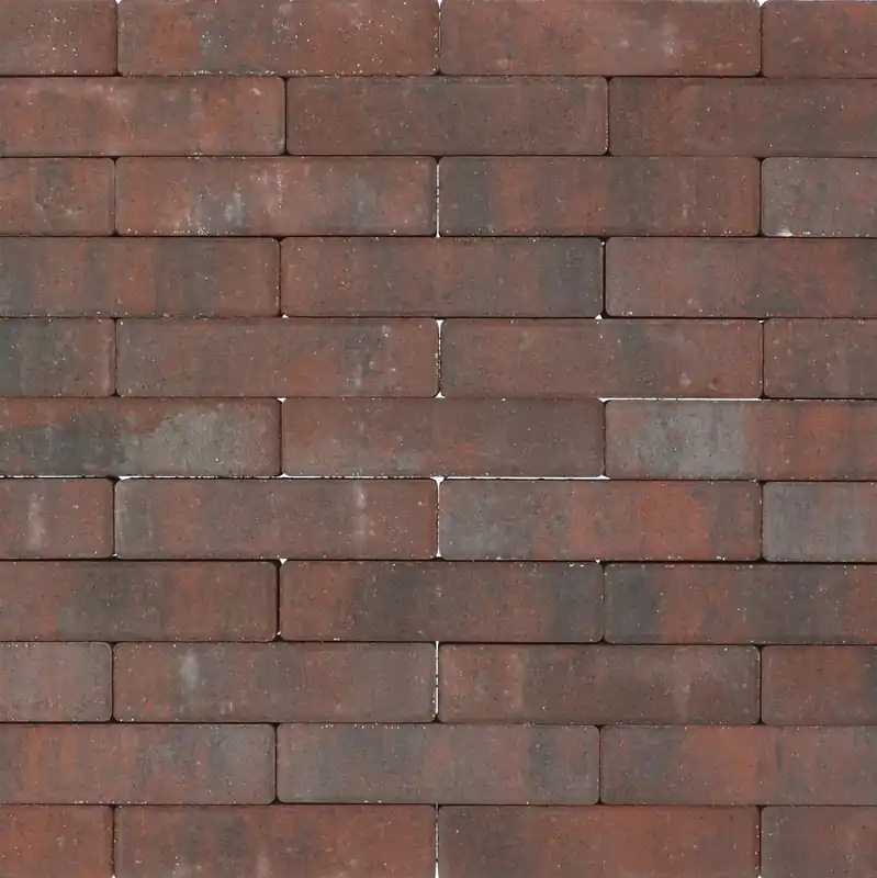 Bespaar meer - Betonklinker sierbestrating rood/zwart, 21x10,5x7cm, per m2