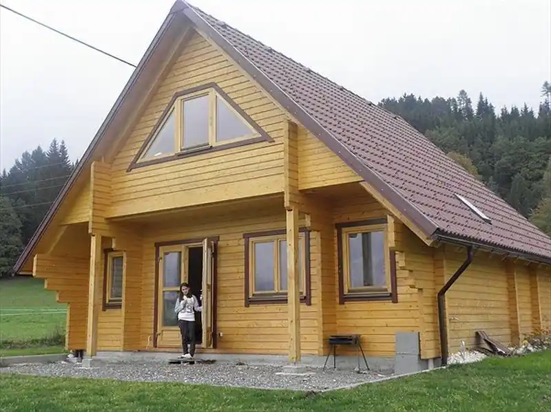 Houten huis blokhut lodge Helsingborg 8.8x7.8m (94mm) - Topprijs
