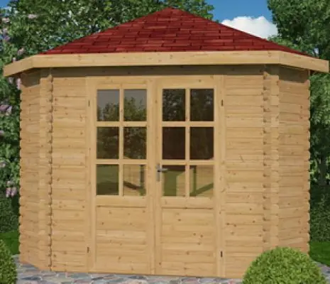 Houten tuinhuisje blokhut Bentham 240x240cm | Direct van de fabrikant