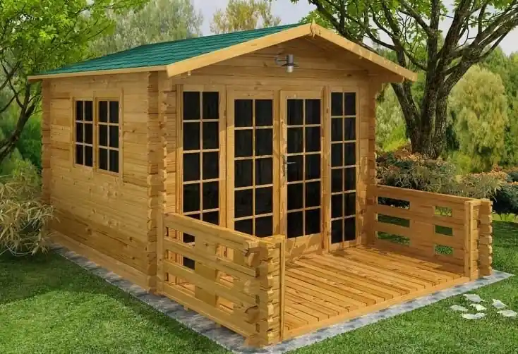 Bespaar meer - Houten tuinhuisje blokhut Sheffield 300x300cm