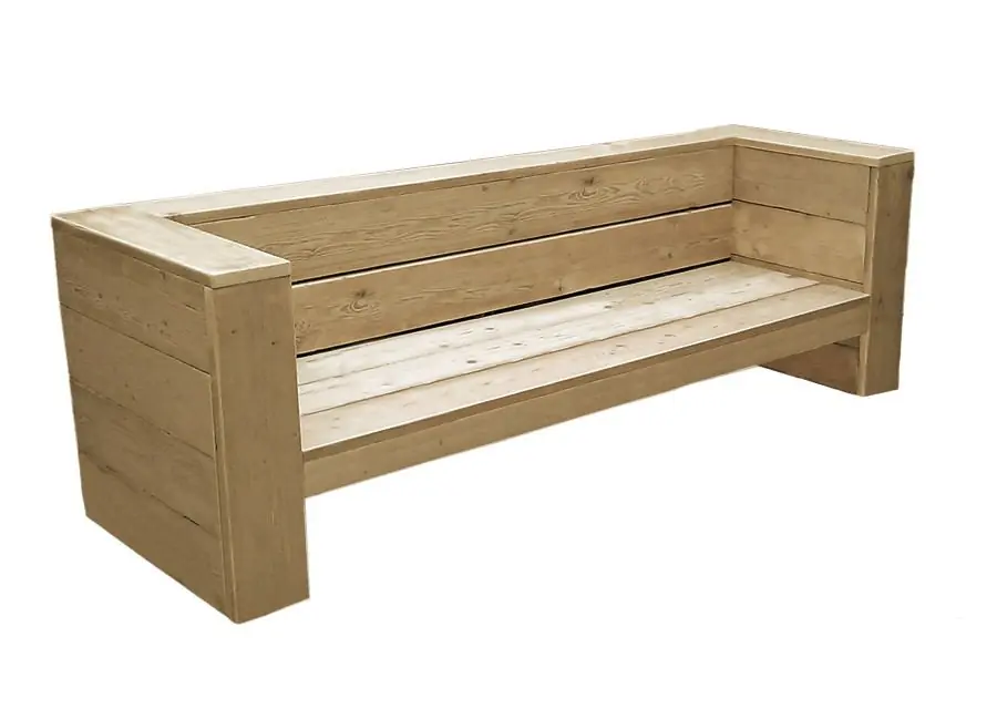 Steigerhouten bank tuinmeubelen lounge 250x83x83cm - Professionele kwaliteit