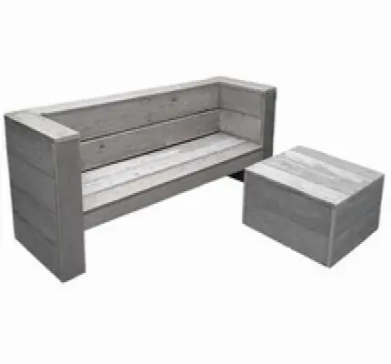 Veel gevraagd - Steigerhouten hocker tuinmeubelen lounge vintage 80x80x43cm