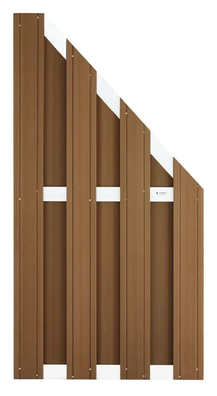 Koopje | Tuinscherm schutting composiet bruin WPC 90x180/93cm