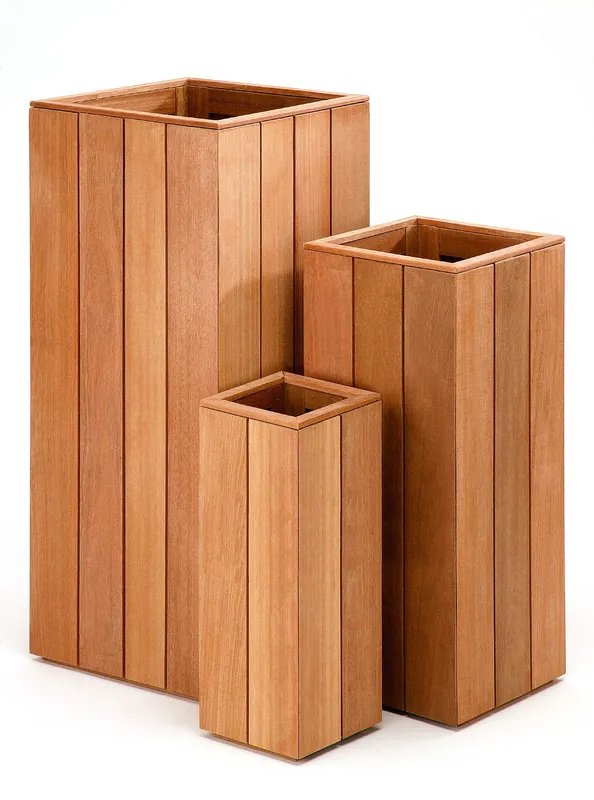 Bloembak plantenbak Bangkirai hardhout 50cm hoog - Aanrader