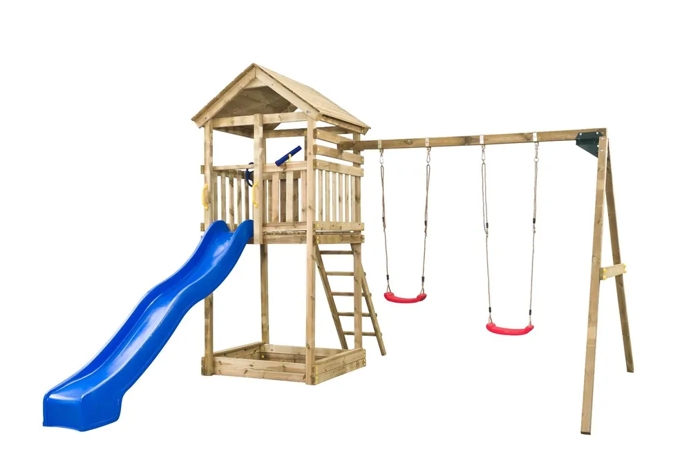 Koopje - Houten speeltoestel houten schommel speeltoren Anna 400x320x420cm