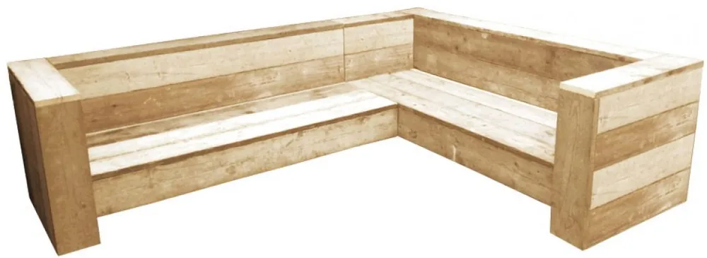 Steigerhouten hoekbank 200x300cm tuinmeubelen lounge | Favoriet van klanten