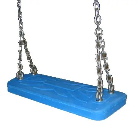 Expreslevering | Rubberen schommel 45x16x4cm professioneel blauw voor openbare speeltoestellen