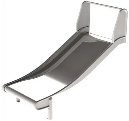 Gratis retourneren - Glijbaan RVS voor speeltoestellen breed (platformhoogte 150cm)