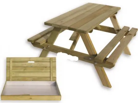 Kinderpicknicktafel met zandbak - Bestel vandaag