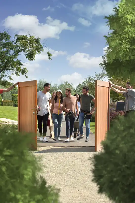 Nu kopen - Poort tuinpoort Bangkirai hardhout 300x180cm (2 delig 150x180cm)
