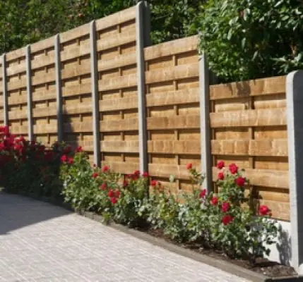 Makkelijk bestellen | Hout beton schutting schuifsysteem recht 220x197cm (per set)