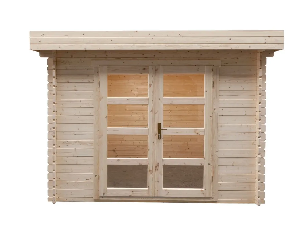 Actie loopt bijna af - Houten tuinhuisje Modern platdak 300x300cm / 28mm