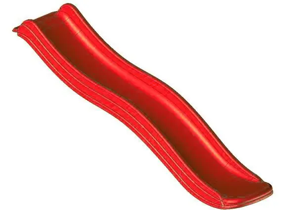 Glijbaan tuin rood 175cm voor houten speeltoestellen | Actieprijs