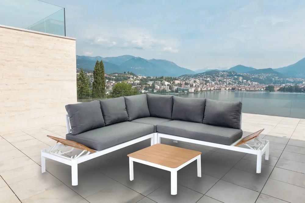 Aluminium loungeset Lotus 5 personen - Klaar voor verzending