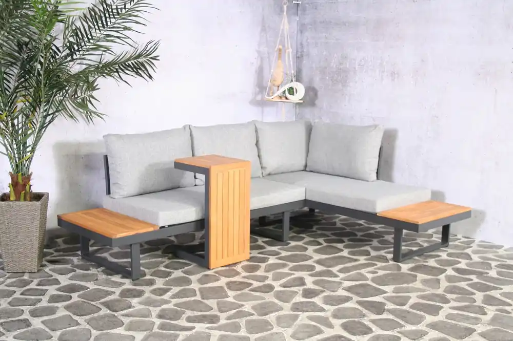 Aluminium loungeset Olympia 5 personen - Flitsaanbieding