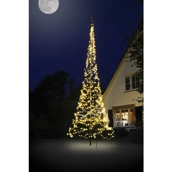 Kunstkerstboom vlaggenmast 6m hoog - Bespaar meer
