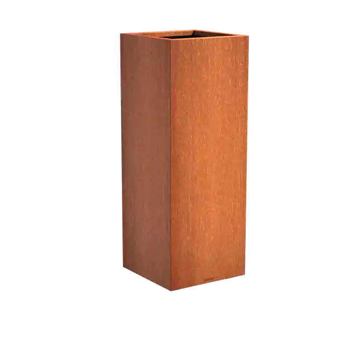 Fabrieksprijs | Cortenstaal plantenbak bloembak pilaar 37x37x100cm