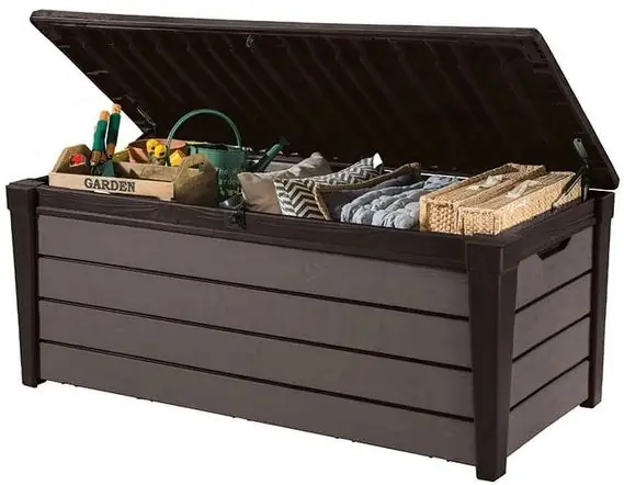 Op voorraad - Kussenbox opbergbox antraciet 145x60,3x69,7cm