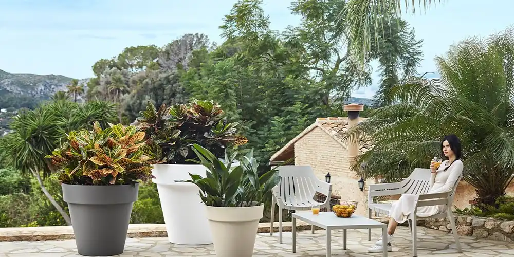 Actie | Bloembak plantenbak bloempot rond 100cm
