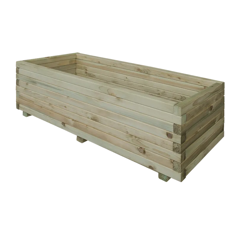 Net gelanceerd | Houten plantenbak rechthoek grenen 92cm