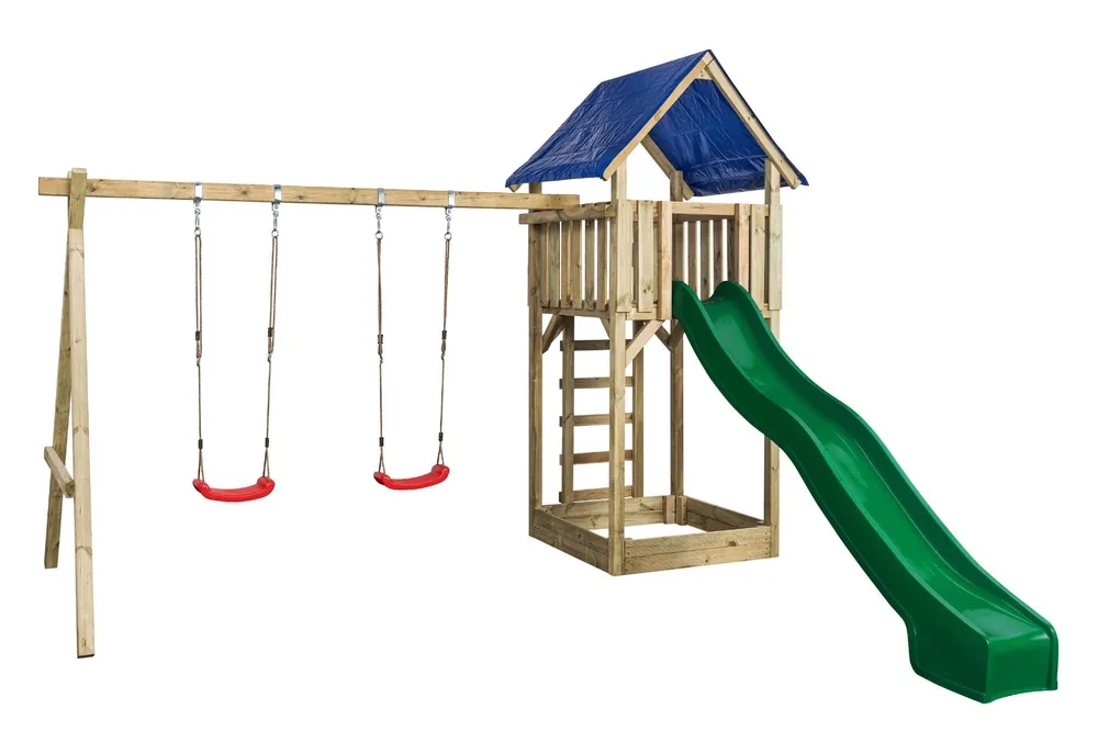 Houten speeltoestel John 421x350x297cm | Vanaf nu beschikbaar