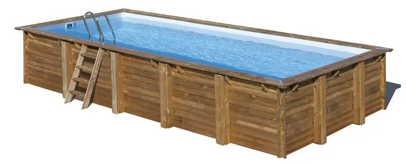 Zwembad hout 815x420x146cm - Professionele kwaliteit
