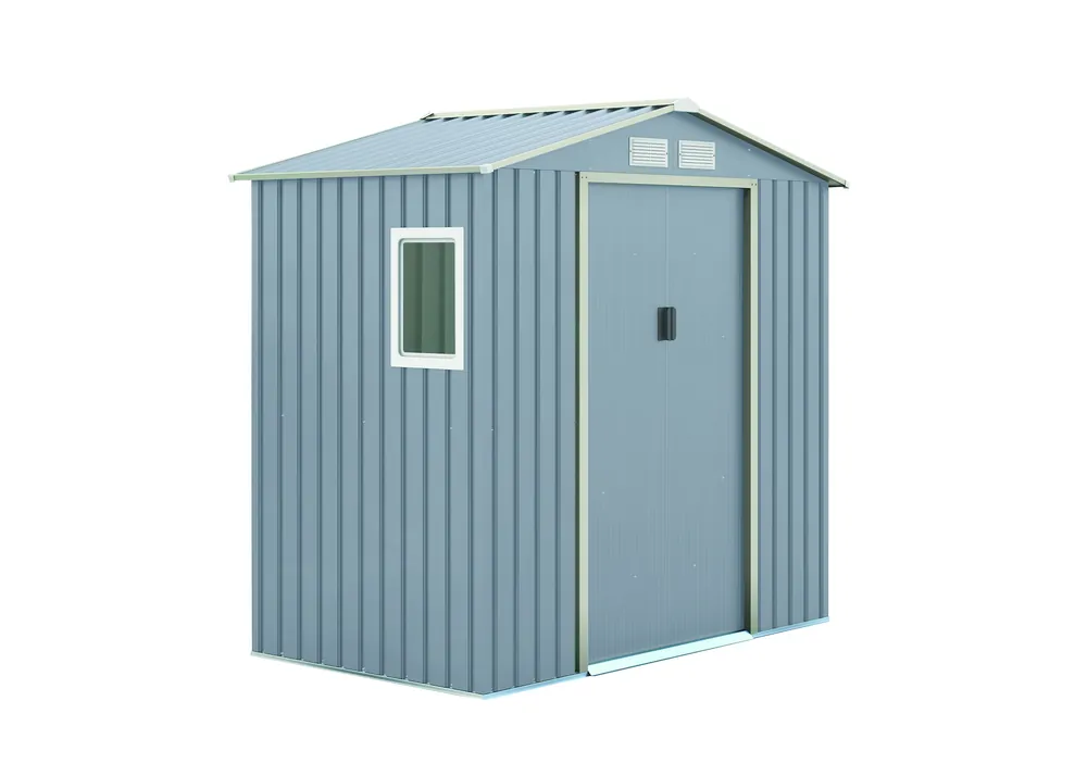 Premiumkwaliteit - Metalen tuinhuis tuinberging Chalki 214x130x204,5cm