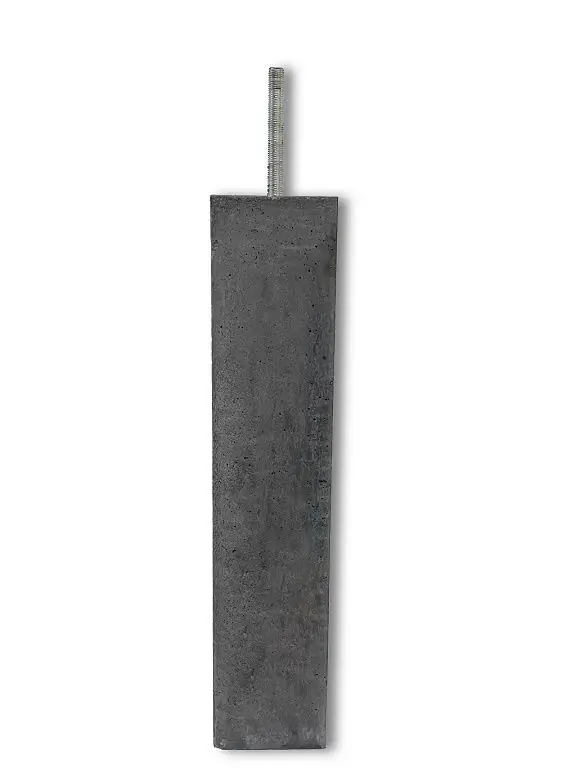 Nu beschikbaar | Betonpoer hoog model met facetrand 120x120mm