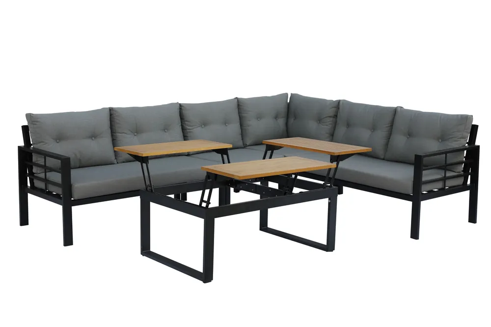 Uitverkoop - Aluminium loungeset Genua 6 personen