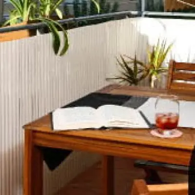 Tuinscherm tuinafscheiding kunststof PVC wit 1x3m | Op voorraad