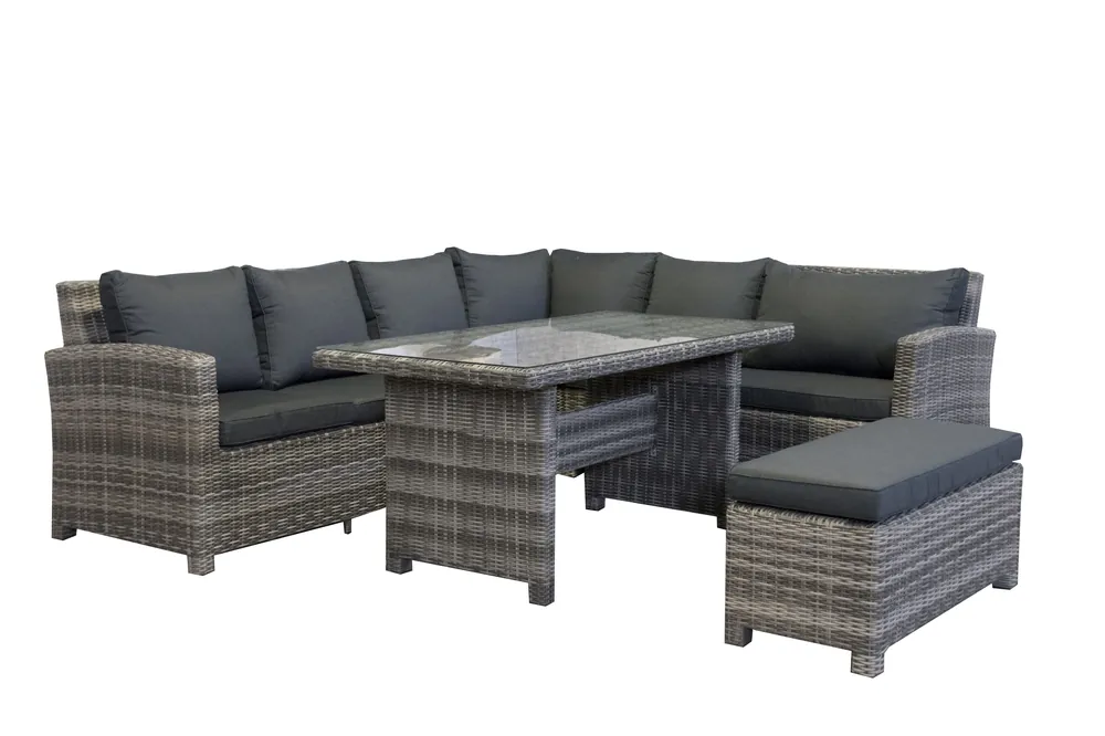 Actie | Aluminium loungeset Parma 8 personen