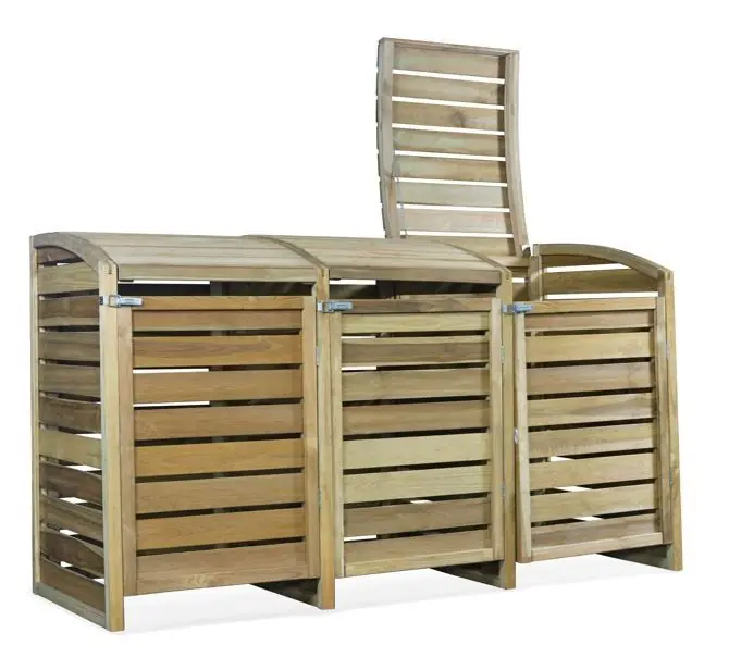 Kliko ombouw container ombouw klikoberging klikokast 3 container triple 225x90x120cm - Veel gekozen